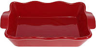 Форма Augsburg "Волна" прямоугольная для выпечки 38х23х8.2см керамическая (красная) форма для запекания