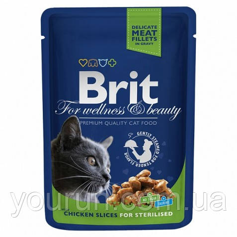 Brit Premium Cat Pouch для стерилізованих кішок 100гр