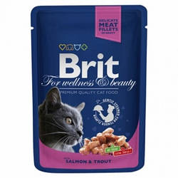 Brit Premium Cat Pouch з лососем і фореллю 100гр