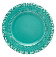 Набор 4 столовых тарелки Bordallo Pinheiro Fantasia Ø29см Бирюза керамическая сервировочная посуда