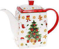 Чайник заварочный "Елочка" 1250мл, фарфоровый заварник чайник для заваривания чая