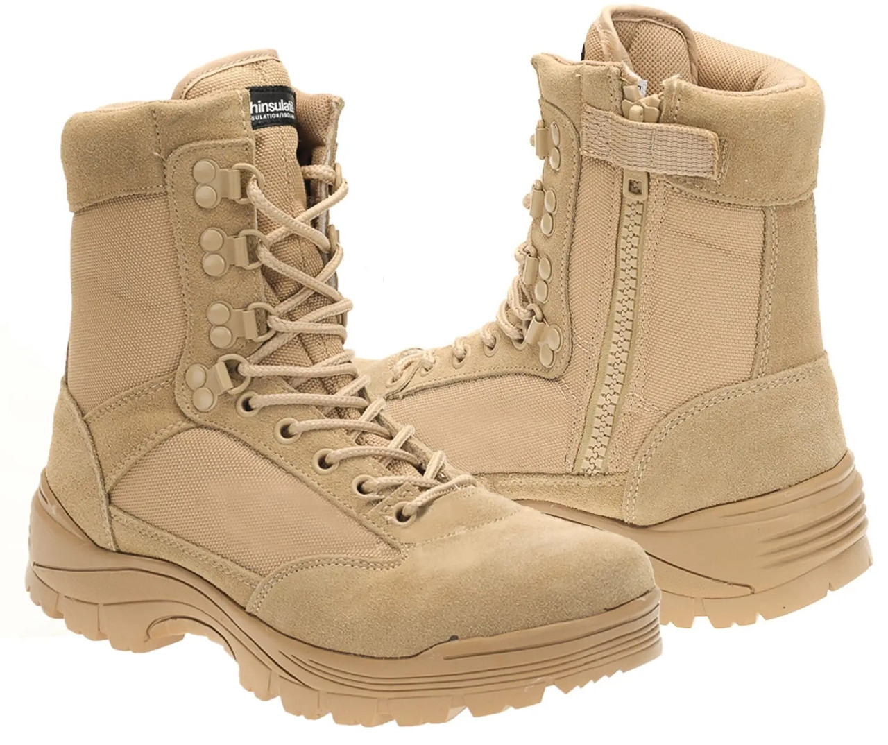 Черевики тактичні демісезонні Mil-Tec Side zip boots на блискавці 12822104 Койот, фото 1