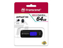 USB 2.0 Transcend 64Gb Jetflash 500 Single-Channel, Чорний /юсб флешка