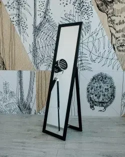 Дзеркало XS серії, 150 Х 40 Х 45 см., дерево, колір чорний, фото 1