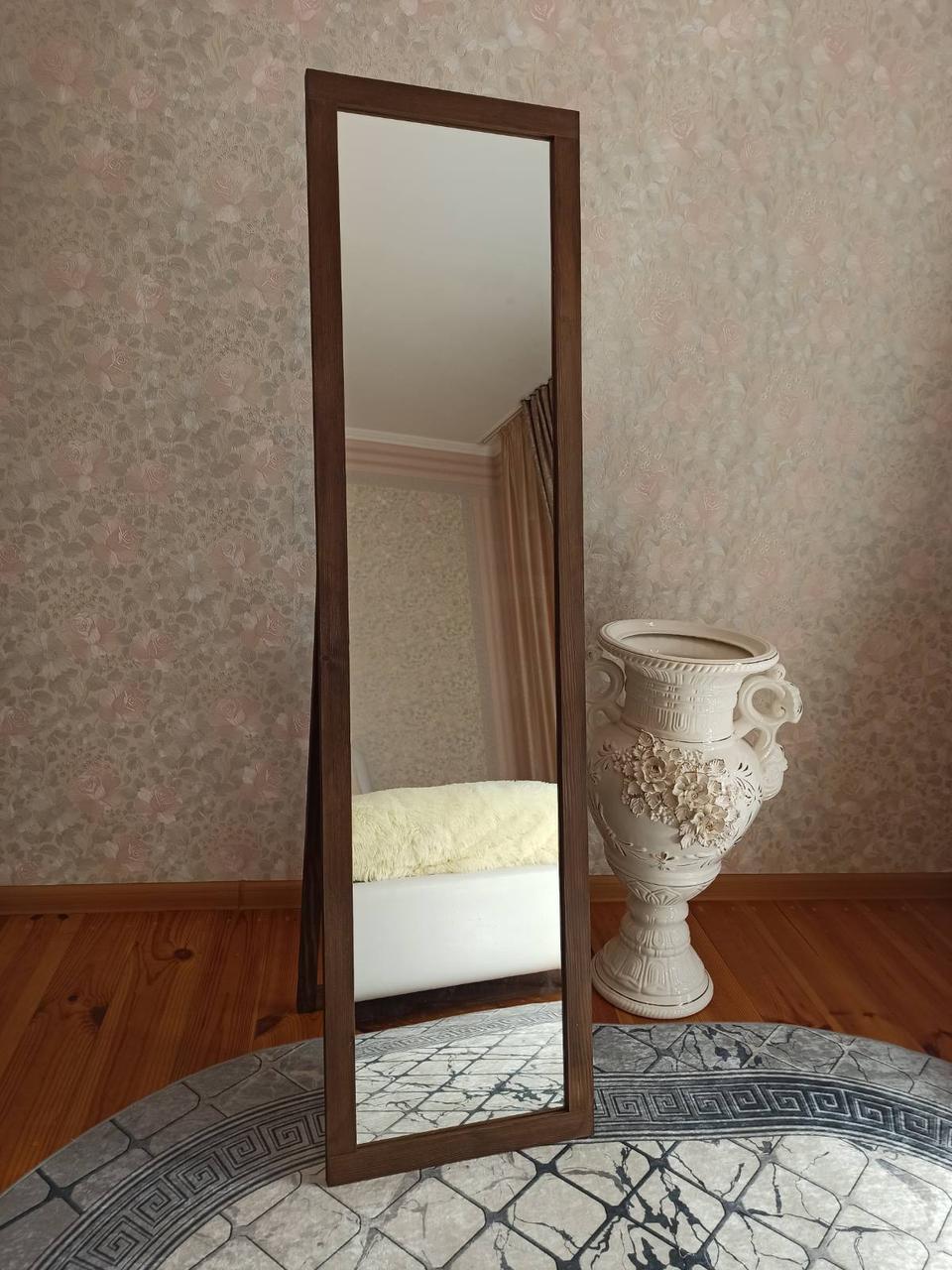 Дзеркало XS серії, 150 Х 40 Х 45 см., дерево, колір темне дерево, фото 1