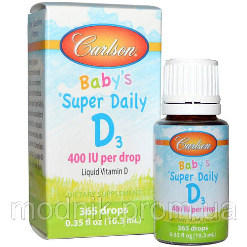 Купить Витамин Д3 Carlson Labs для детей 400 МЕ 10.3 мл 1754 MD, код ...