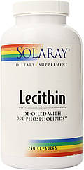 Лецитин із сої Lecithin Solaray 1000 мг 250 капсул, 7289478 — 521