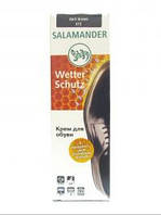 Крем темно коричневый "Wetter-Schutz" для гладкой кожи с губкой Саламандра 75мл
