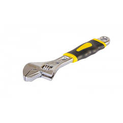 Ключ розвідний MASTERTOOL 150 мм 0-24 мм із двокомпонентною ручкою переставна губка 76-0421, 7235270 — 934