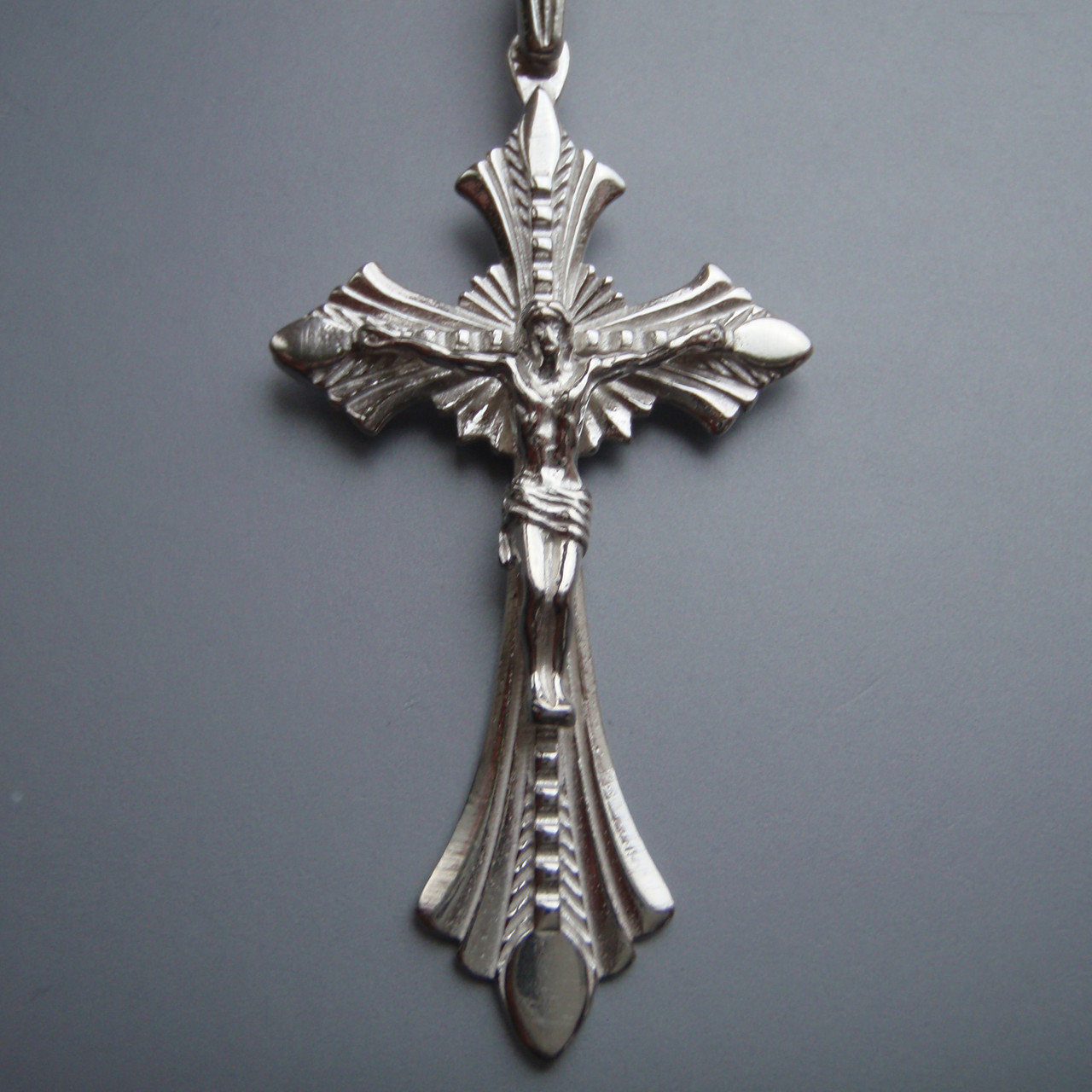 Срібний хрестик з об'ємним розп'яттям, 5 грамів
