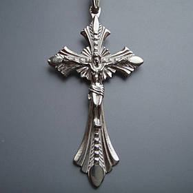 Срібний хрестик з об'ємним розп'яттям, 5 грамів