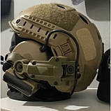 Адаптери активних навушників до шолома кріплення чебурашка койот, фото 4