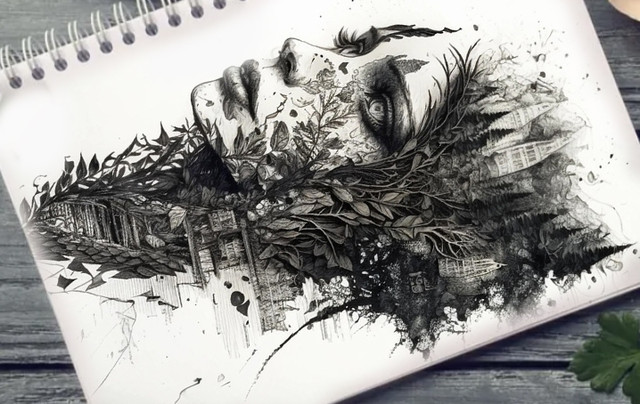 Скетч олівцями