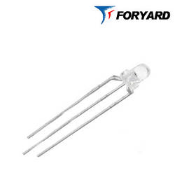 Світлодіод 3mm. FYL-3019 EGW1A червоно-зелений, 3 виводи (круглий, матовий), 60° (15\10 mcd) FORYARD