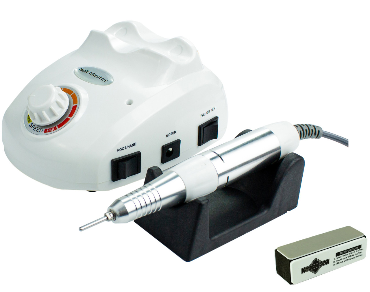 Фрезер для манікюра Drill Master ZS 603 65W 45000об/хв фрейзер апарат для нігтів DM 208+бафік, фото 1