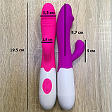 Подвійний вібратор для масажу та стимуляції жінок, стимулятор клітора та точки G з відростком, Інтимні іграшки, фото 6