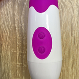Подвійний вібратор для масажу та стимуляції жінок, стимулятор клітора та точки G з відростком, Інтимні іграшки, фото 5