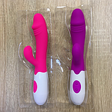 Подвійний вібратор для масажу та стимуляції жінок, стимулятор клітора та точки G з відростком, Інтимні іграшки, фото 9