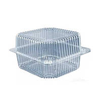 Пластикова одноразова упаковка блістерна з відкидною кришкою розмір 135х130х77 об'єм 910 мл ПС-100 50шт/уп.