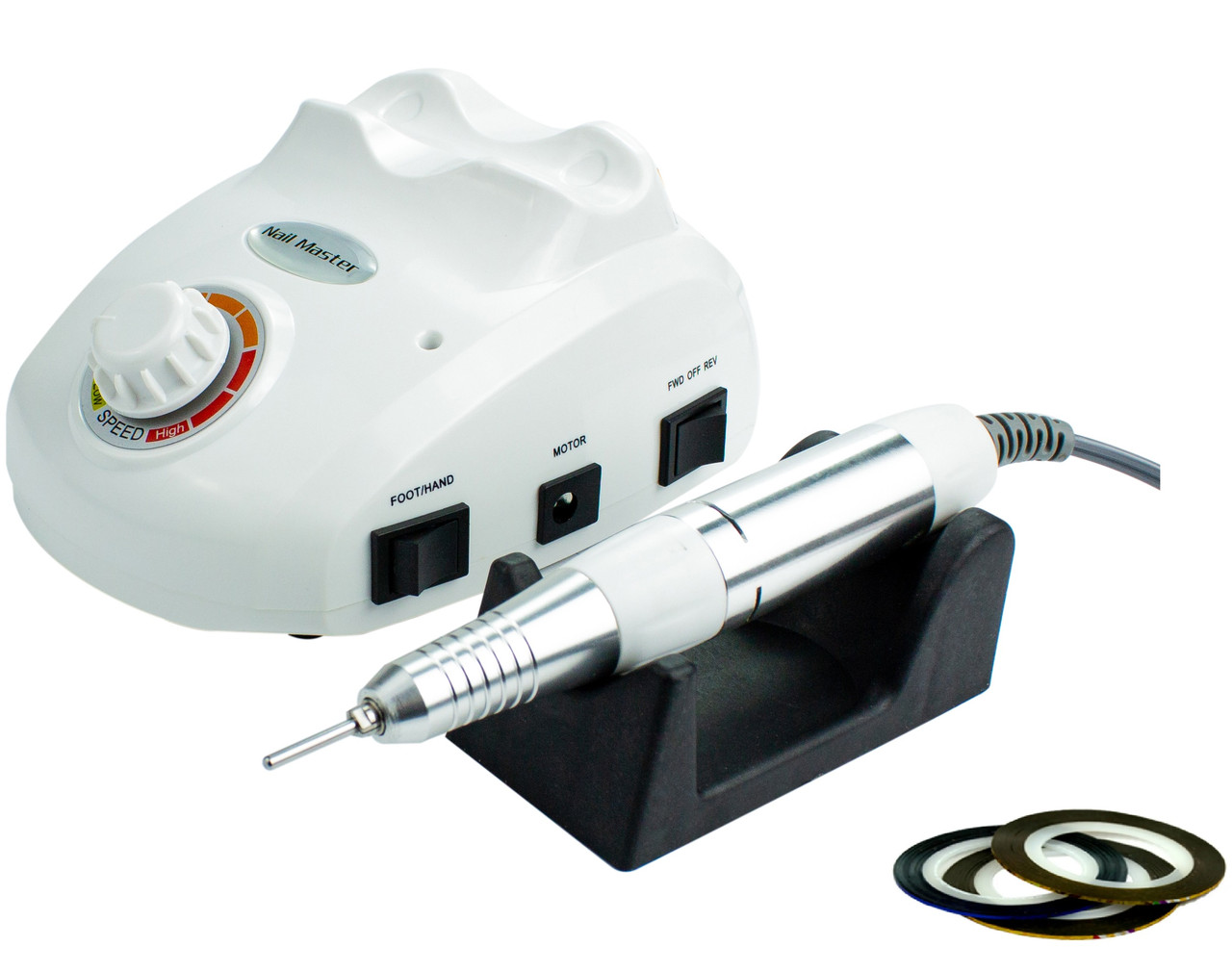 Фрезер для манікюра з насадками Drill Master ZS-603 65W 45000об/хв фрейзер для нігтів + стрічка для дизайну, фото 1