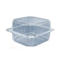 Пластиковий харчовий контейнер із відкидною кришкою SL25-1 об'єм 1350 мл розмір 139х139х47 50шт/уп.