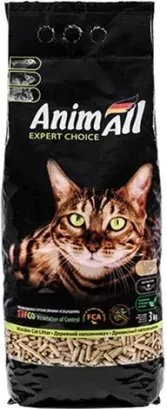 Наповнювач деревний для котячого туалету AnimAll (АнімАлл) без аромату 3кг