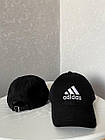 Чоловіча кепка Adidas котонова чорна  ⁇  Бейсболка жіноча Адідас на літо, фото 3