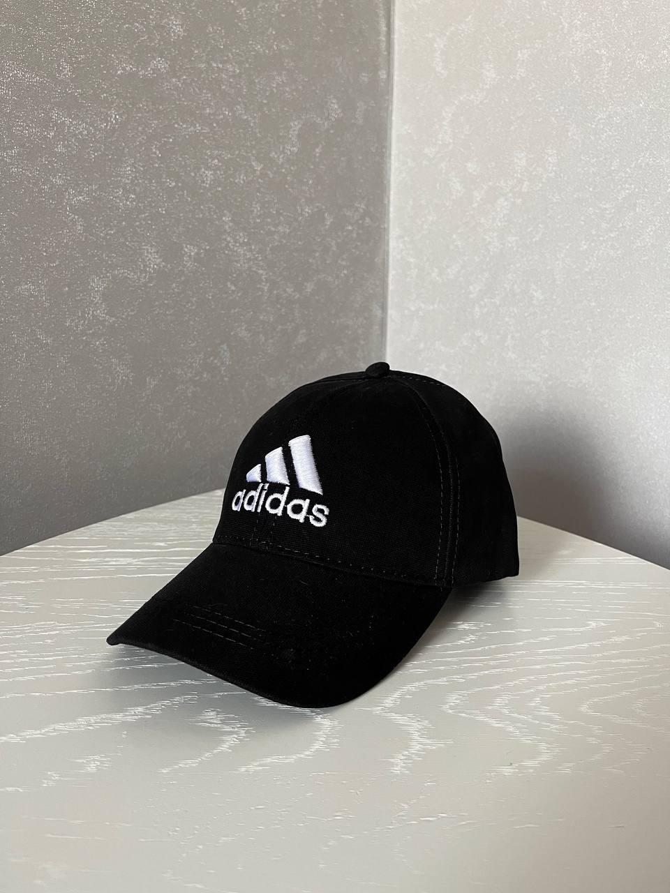 Чоловіча кепка Adidas котонова чорна ⁇ Бейсболка жіноча Адідас на літо