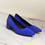 Шкіряні туфлі на низьких підборах, фото 2