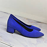 Шкіряні туфлі на низьких підборах, фото 5