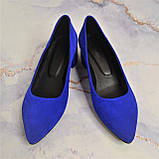 Шкіряні туфлі на низьких підборах, фото 4
