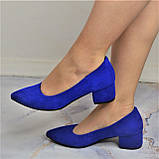 Шкіряні туфлі на низьких підборах, фото 6