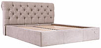 Стильне класичне ліжко подіум з високим м'яким узголів'ям спинкою Лондон / Bed London Richman