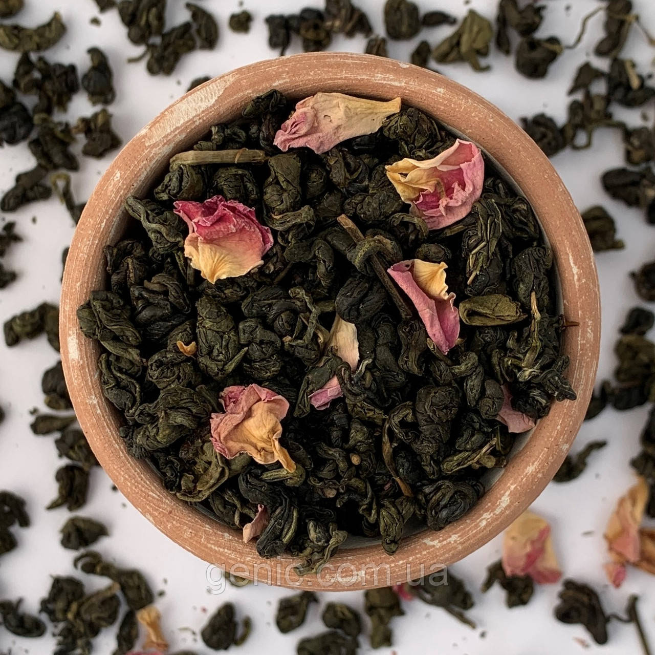 Зелений чай "Сунична симфонія 🍵🍓🌹" 35 грам, фото 1