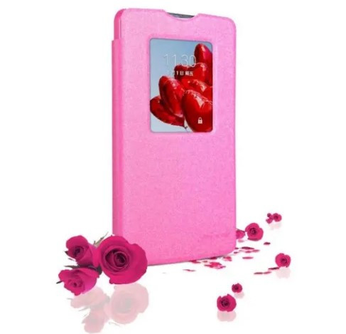 Чохол-книжка Nillkin Sparkle Series LG L80/D380 Dual Red-Rose, фото 1