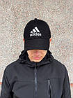 Чоловіча кепка Adidas котонова чорна  ⁇  Бейсболка жіноча Адідас на літо, фото 5