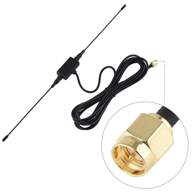 Антена UHF 430-570 МГц диполь 4 Дб WavLink U5F для підвищення дальності систем ДК і DVBT TV, кабель 1.5 м, SMA