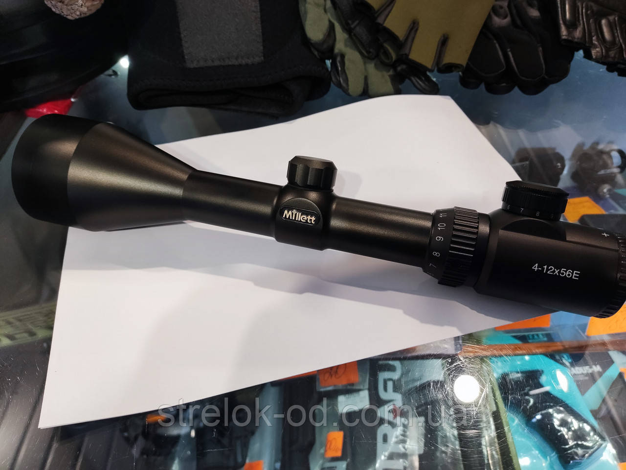 Оптичний приціл Millett 4-12 × 56E
сітка мілдот, гравіювання.
для АК і вогнепальної зброї.