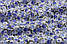 Сатин "Сині маленькі густі трояндочки на білому тлі", №4607с, фото 5