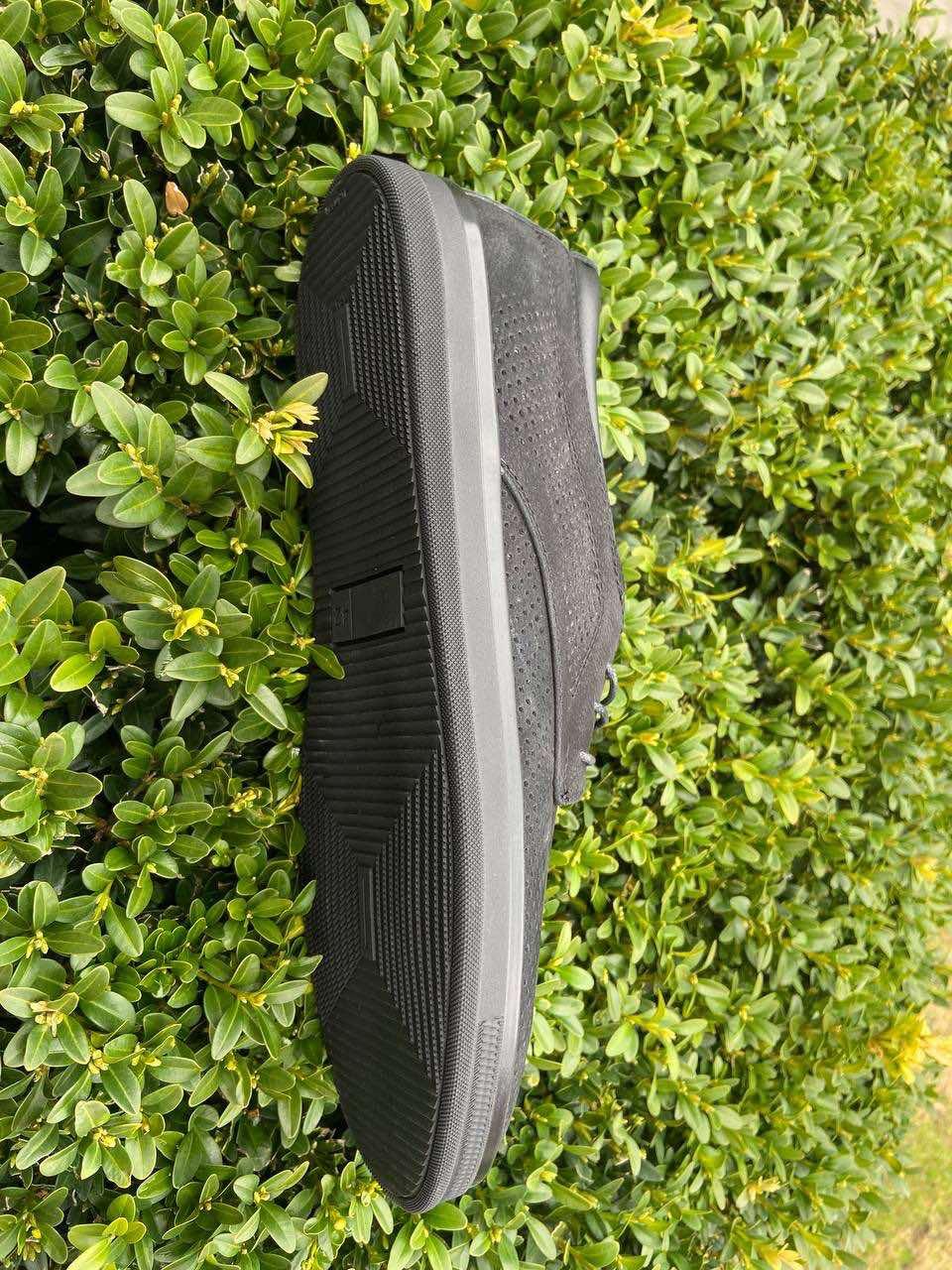 Мокасины мужские 45 размер кожаные туфли с перфорацией черные макасины летние слипоны в дырочку с шнурками - фото 6 - id-p1828100927