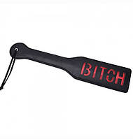 Шлепалка Bitch для рольових інтимних ігор (чорна)