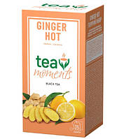 Чай Ginger Hot черный с имбирем и лимоном 25 сашетов ТМ Tea Moments