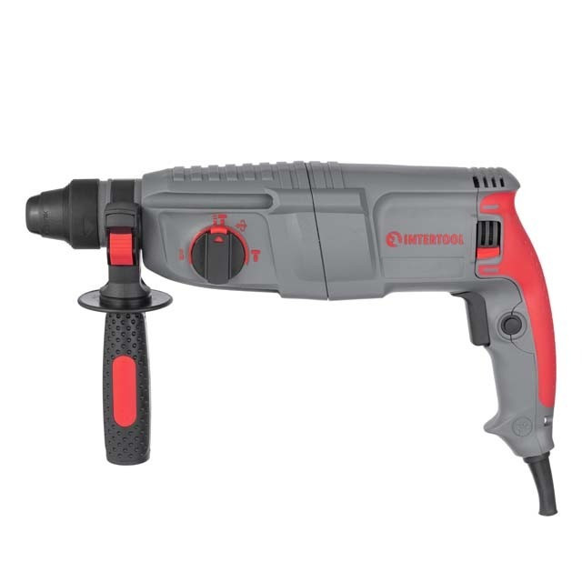 Перфоратор 850 Вт, 3.2 Дж, 0-900 об/хв, 0-4400 уд/хв, 3 режими, SDS plus INTERTOOL DT-0180, Професійний перфоратор
