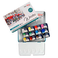 Набір акварельних фарб ROSA Gallery Urban Sketching 12 кол. 2,5 мл кювети в метал. пеналі (3403412)