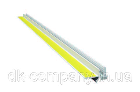 Привіконний профіль ПВХ 3мм 2,5 м без сітки з манжетою білий, фото 1