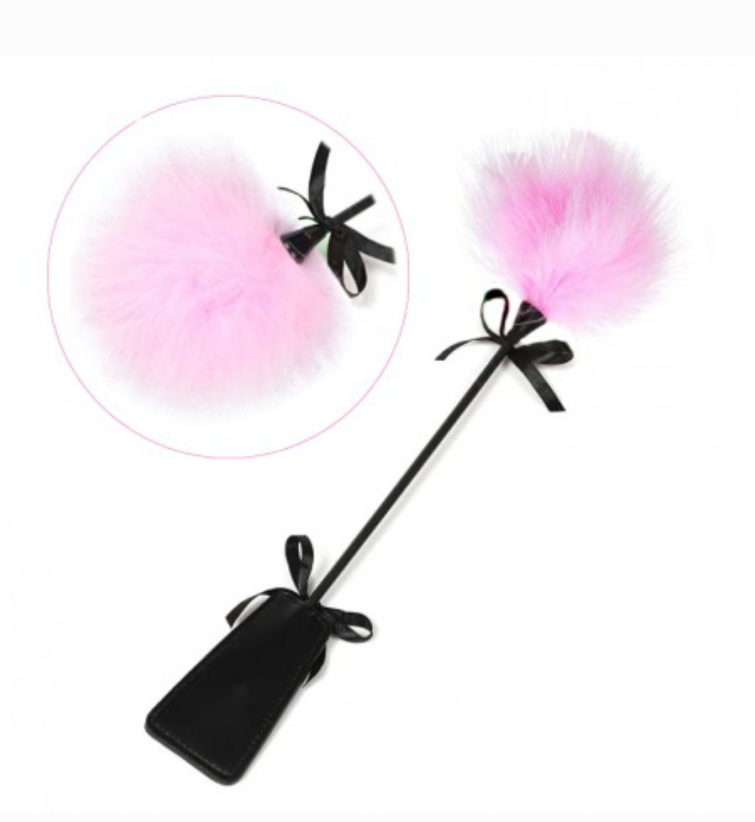Стек Бдсм із пушком рожевий, фото 1