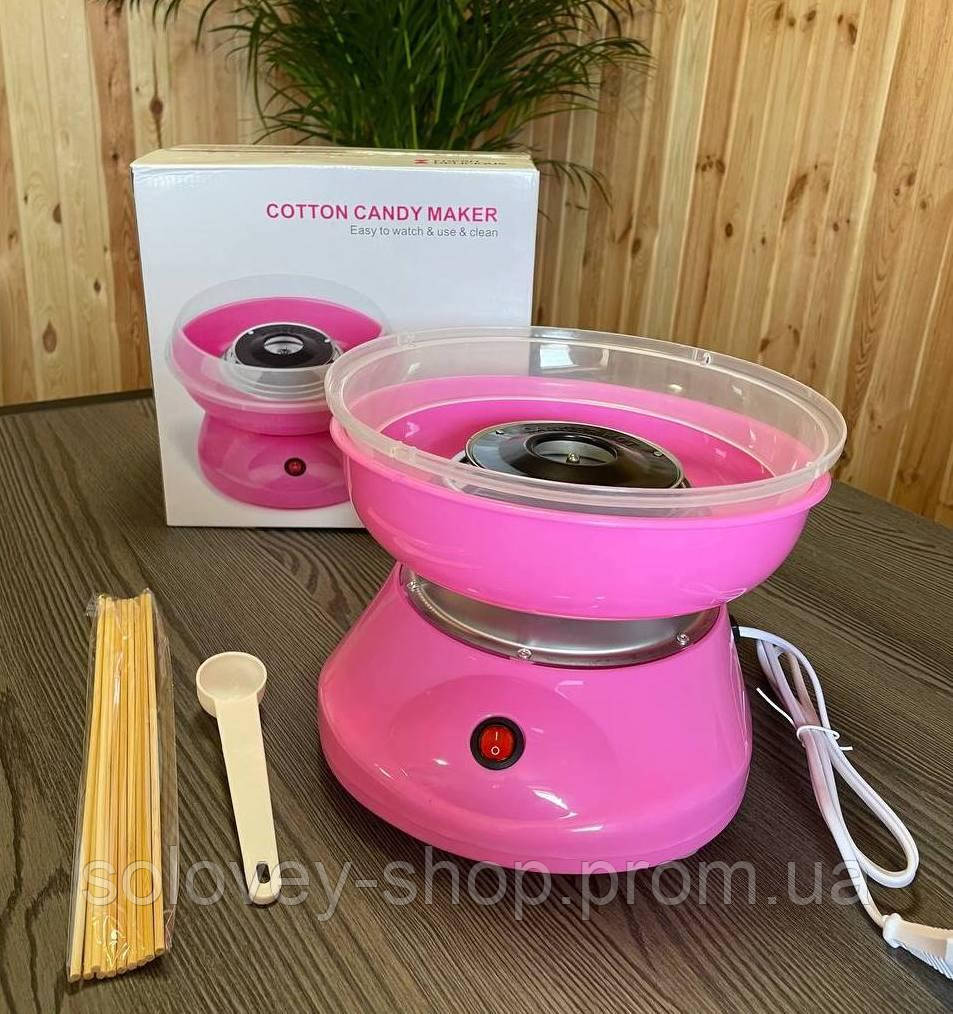 Станок для сладкой ваты, Cotton Candy Maker Домашний мини аппарат для сахарной ваты, Розовый - фото 1 - id-p1828156830