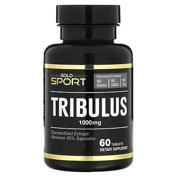 Трибулус Tribulus California Gold Nutrition екстракт 45% сапонінів, 1000 мг 60 таб
