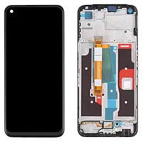 Дисплей Oppo Realme 8i / Narzo 50 Black (4908405) сервисный оригинал в сборе с рамкой