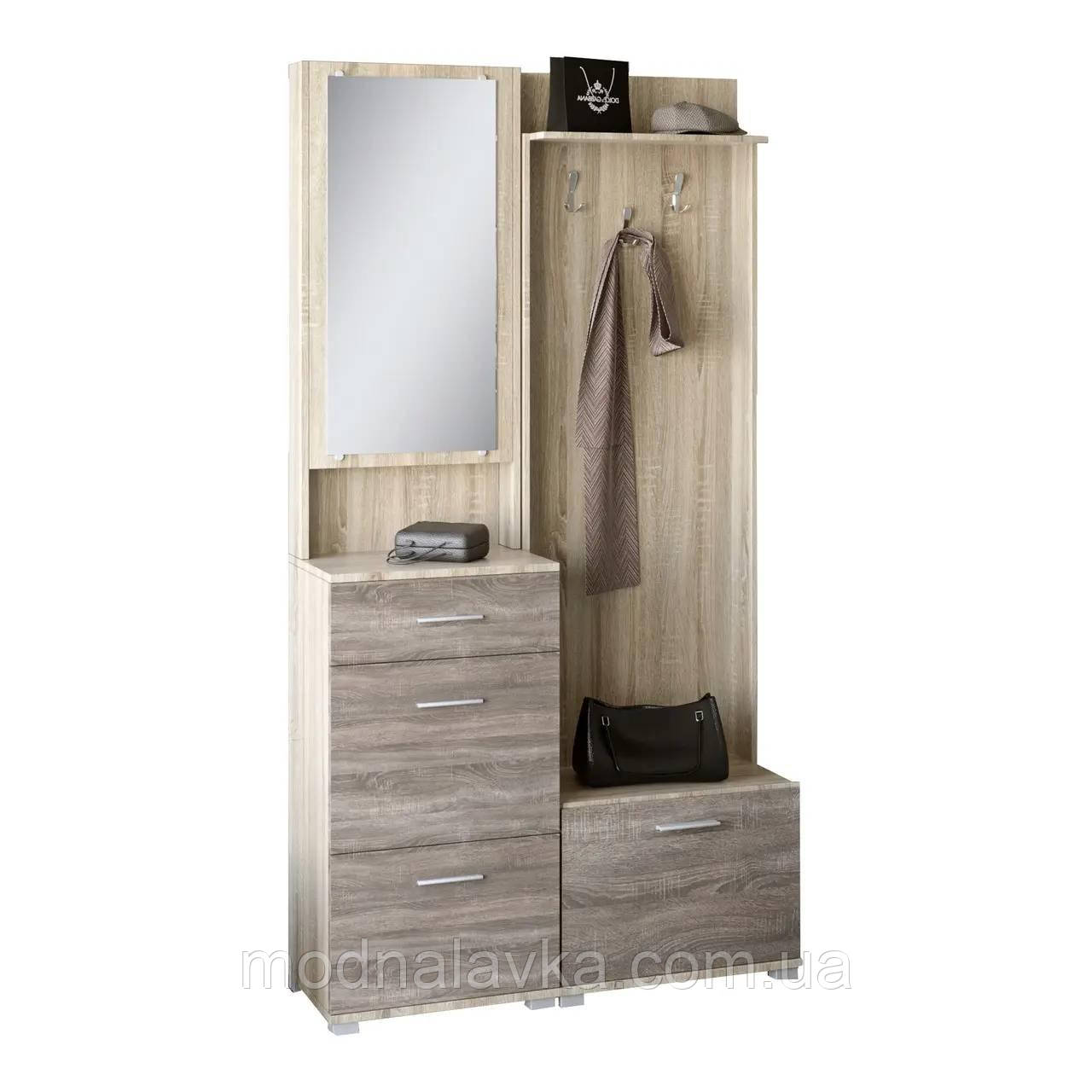 Прихожая в Маленький Коридор Эверест Дуб Сонома + Трюфель 110х38х210 См ...